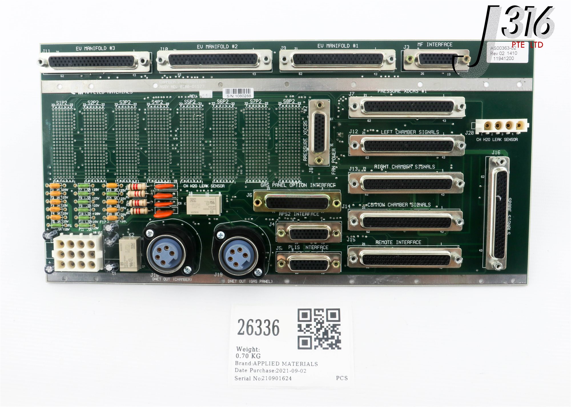 アナザー 26336 APPLIED MATERIALS PCB ASSY, CHMBR DIST, PROD, AS00363-02
